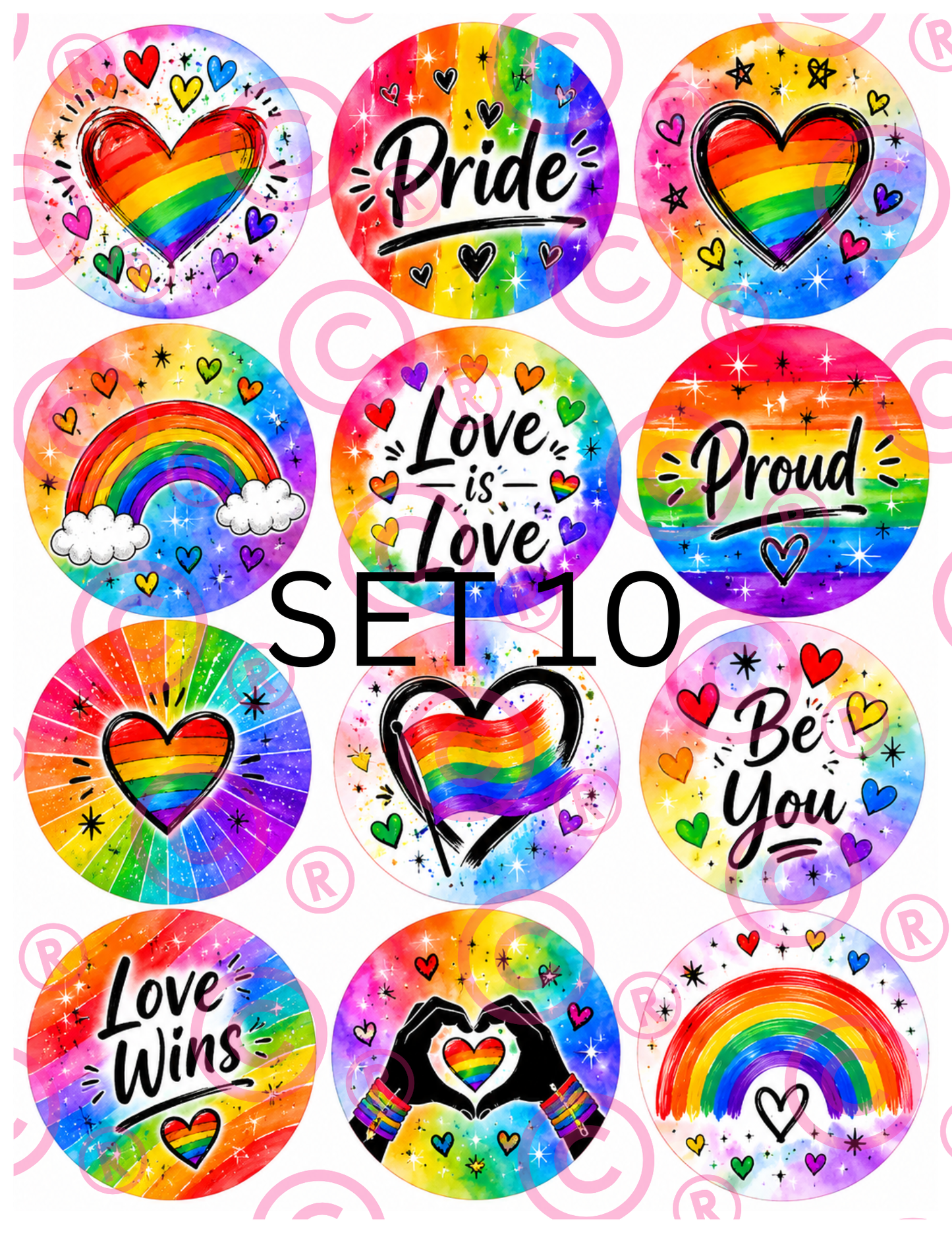 PRIDE Cupcake Toppers