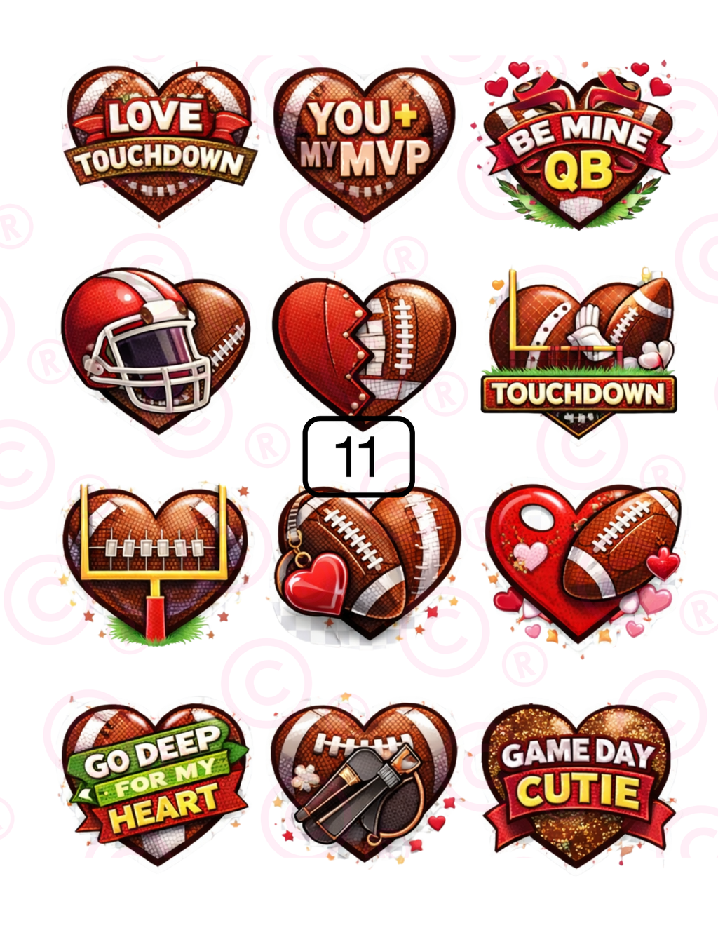 Various Valentine 2" Edible Images - WAFER PAPER