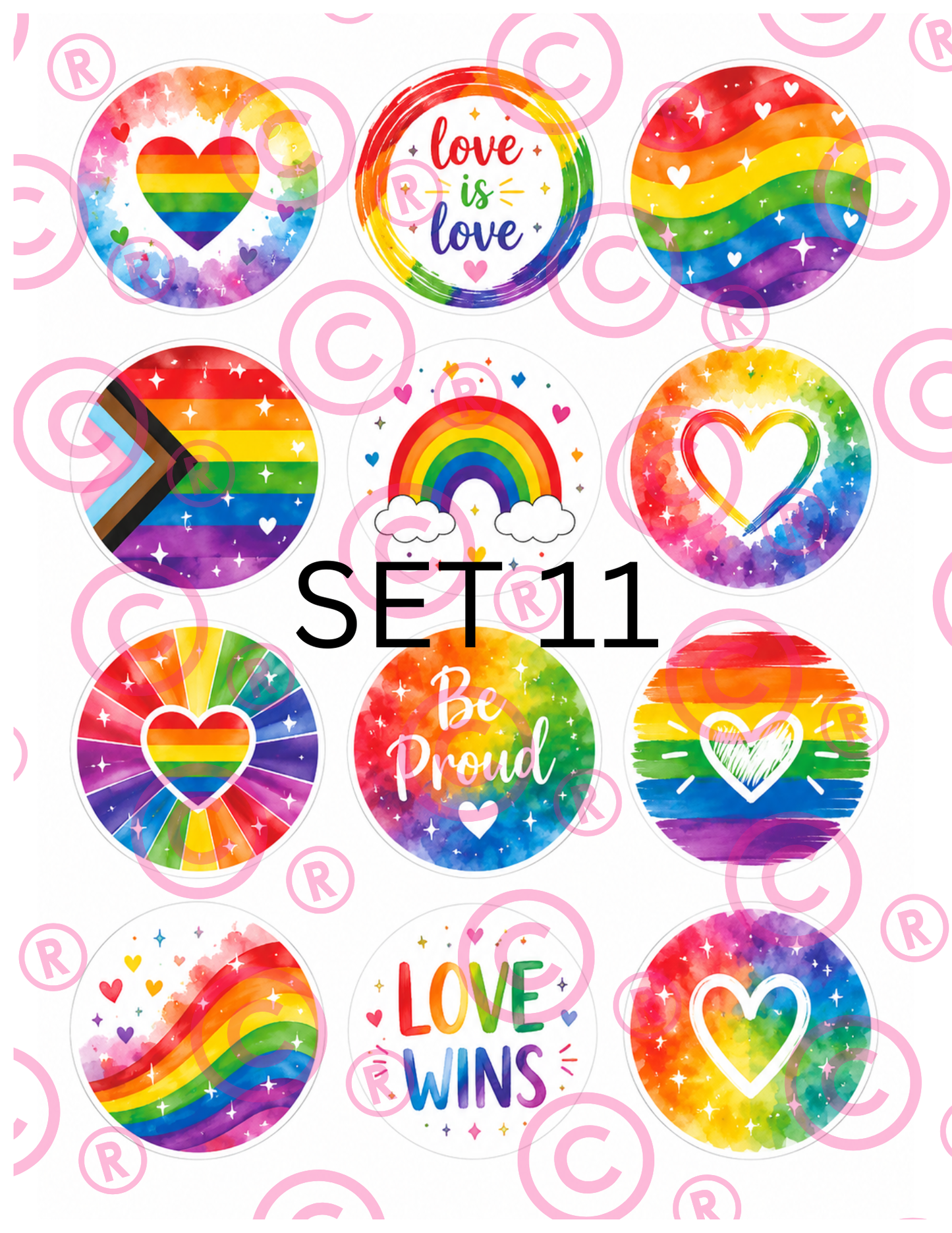 PRIDE Cupcake Toppers