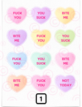 Various Valentine 2" Edible Images - WAFER PAPER