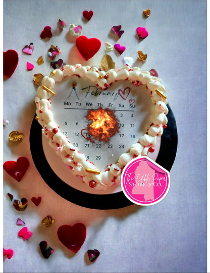 CALENDAR Wafer Paper/ Burn Paper for Burn Away Images for Cakes UNCUT IMAGE Various Sizes (Copy)