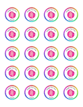 1.5" Round Toppers/ Custom Printed Sugar Sheet (20)UNCUT