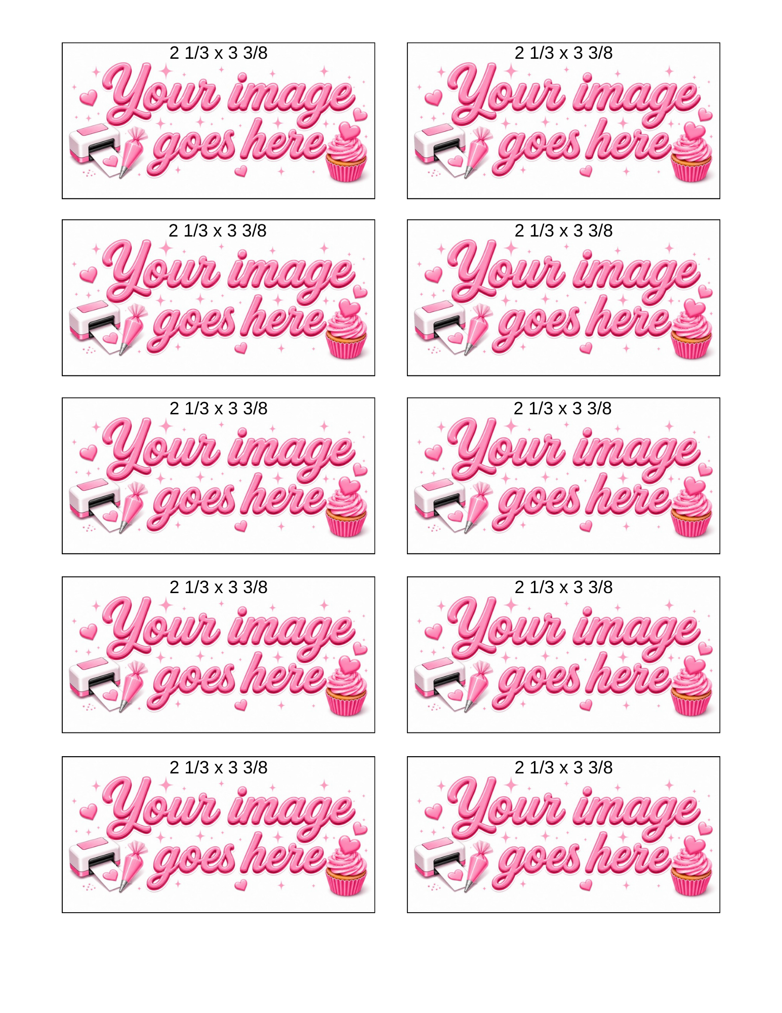Square & Rectangle Options  ● Custom Printed Sugar Sheet UNCUT