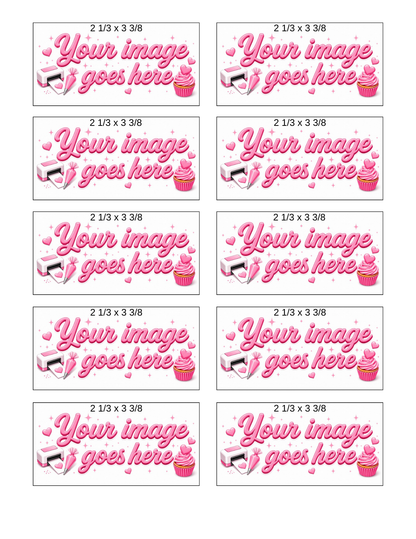Treats? Square & Rectangle / Custom Printed Sugar Sheet UNCUT