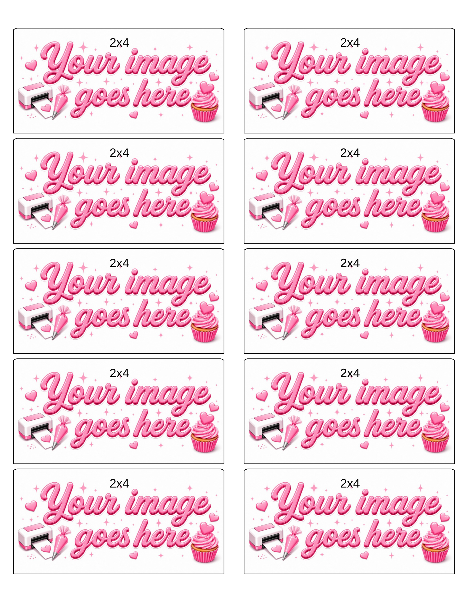 Square & Rectangle Options  ● Custom Printed Sugar Sheet UNCUT