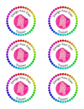 3" Round Edible Images Toppers Custom Printed Sugar Sheet (6 per page)UNCUT