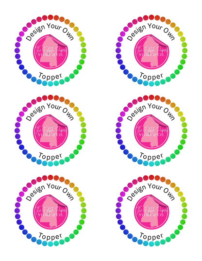 3" Round Edible Images Toppers Custom Printed Sugar Sheet (6 per page)UNCUT