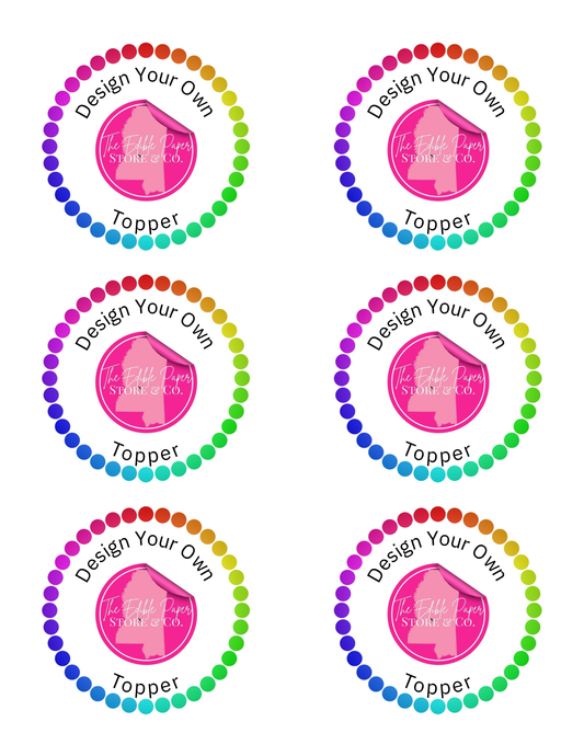 3" Round Edible Images Toppers Custom Printed Sugar Sheet (6 per page)UNCUT