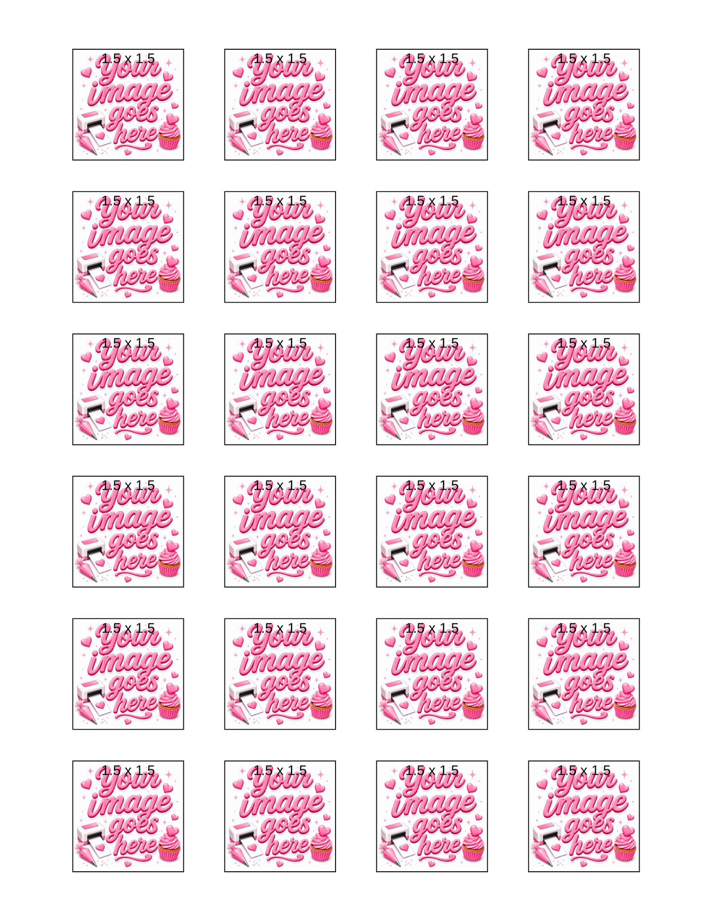 Treats? Square & Rectangle / Custom Printed Sugar Sheet UNCUT