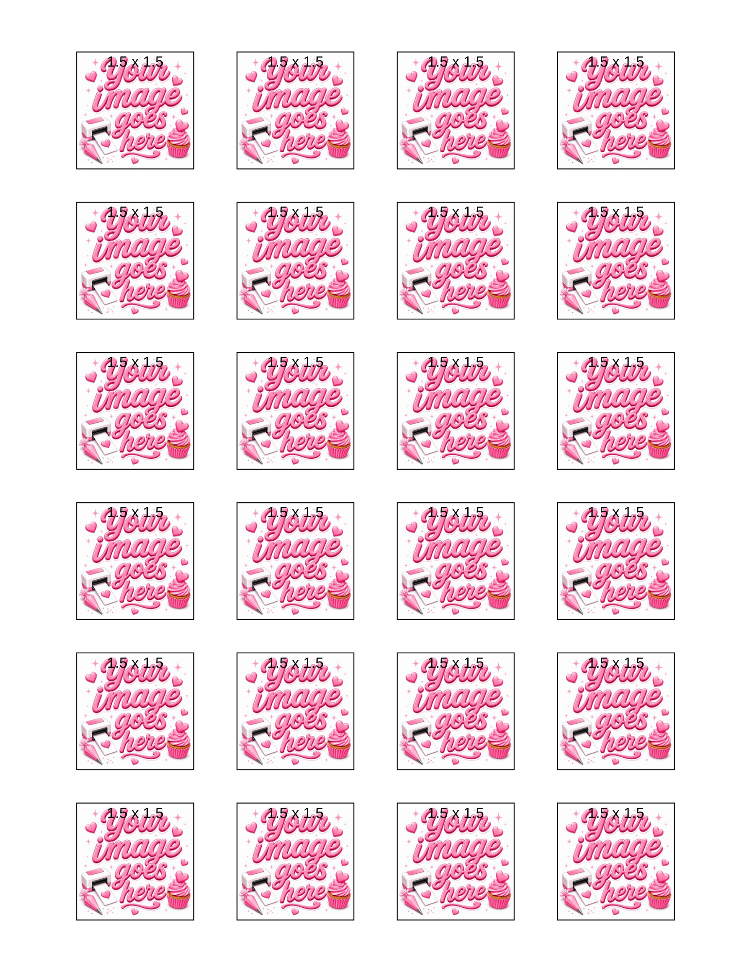 Square & Rectangle Options  ● Custom Printed Sugar Sheet UNCUT