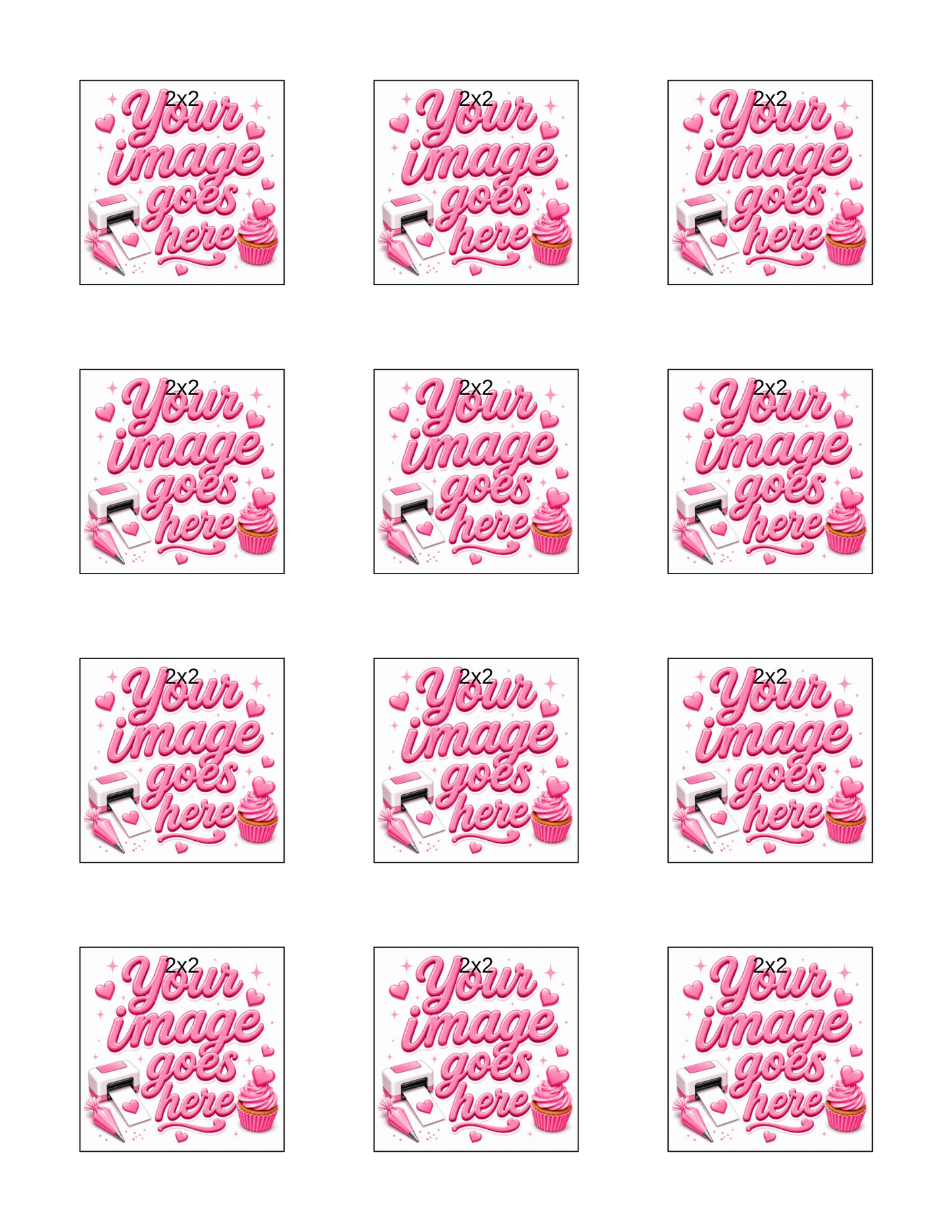 Treats? Square & Rectangle / Custom Printed Sugar Sheet UNCUT