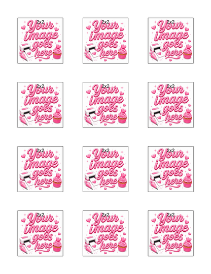 Treats? Square & Rectangle / Custom Printed Sugar Sheet UNCUT