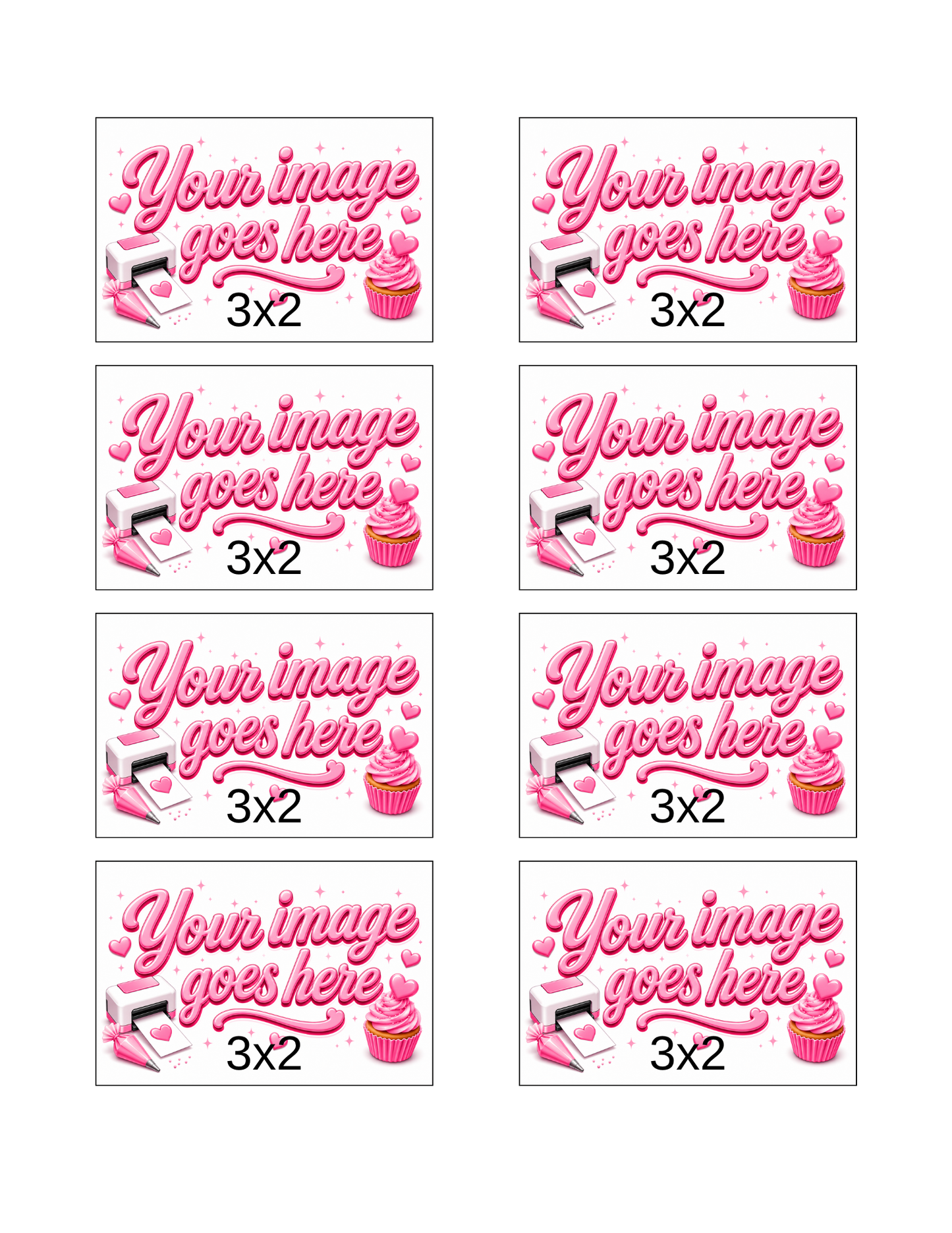 Treats? Square & Rectangle / Custom Printed Sugar Sheet UNCUT