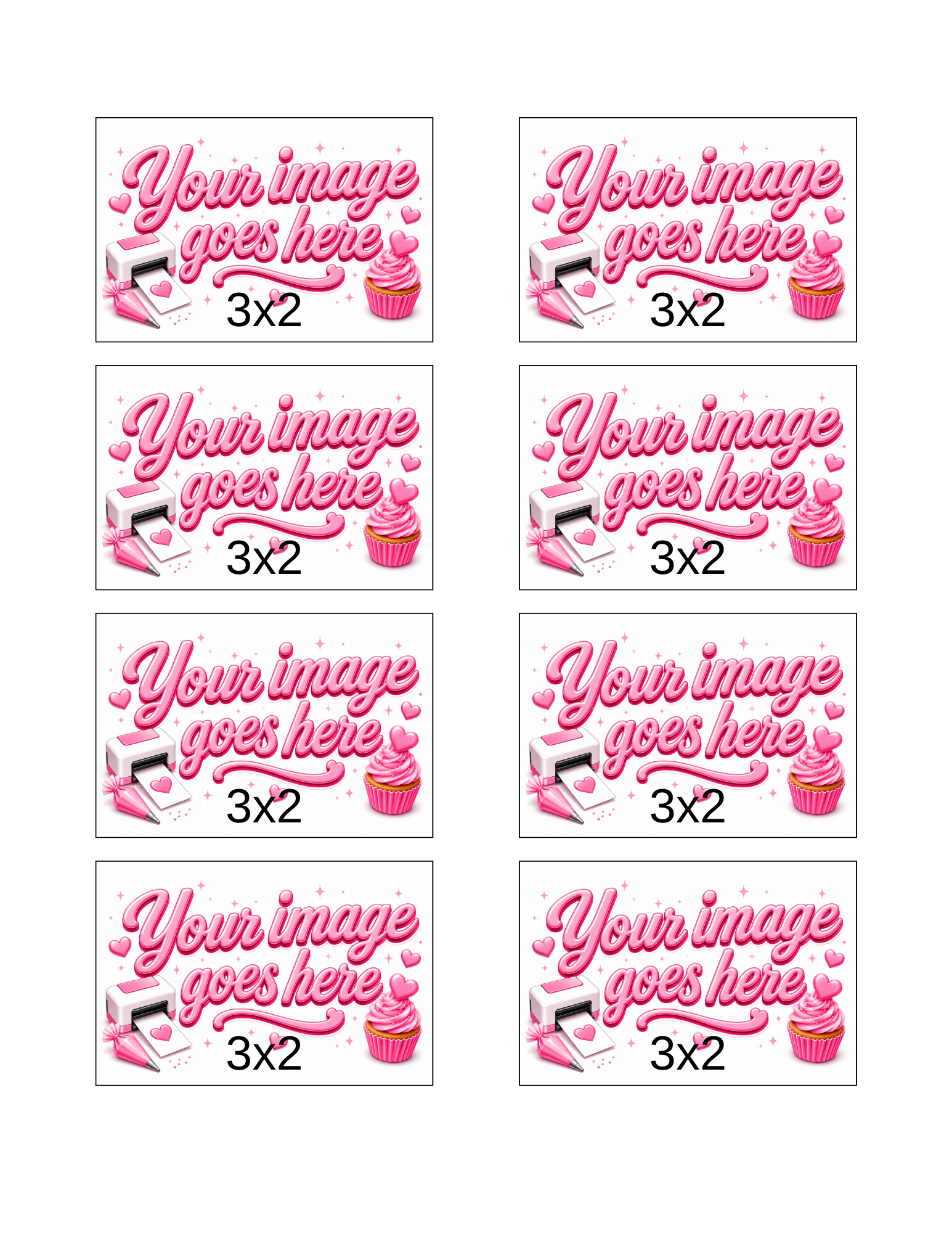 Square & Rectangle Options  ● Custom Printed Sugar Sheet UNCUT