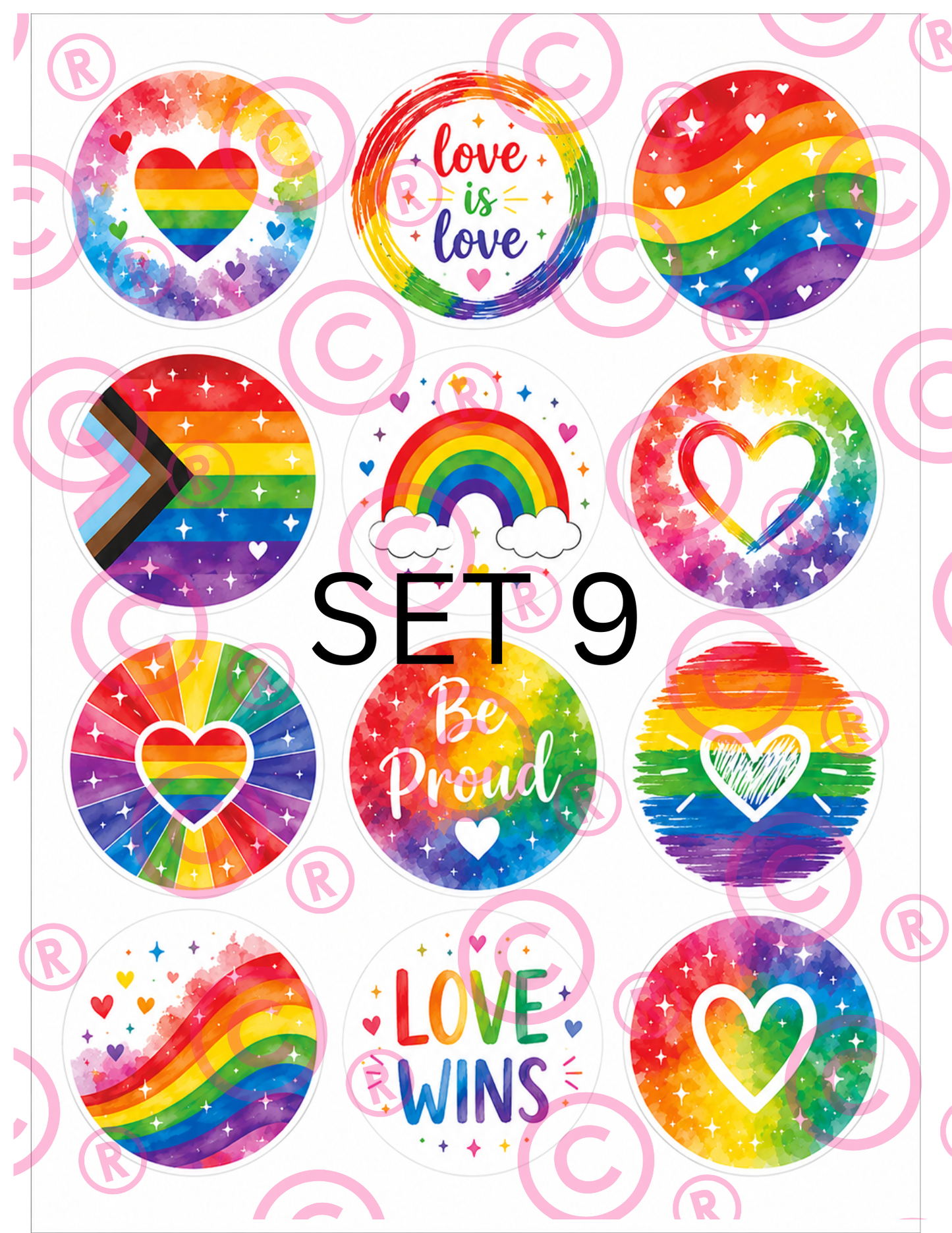 PRIDE Cupcake Toppers