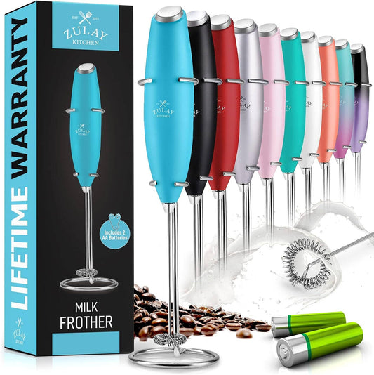 Powerful Handheld Milk Frother (Batteries Included)
