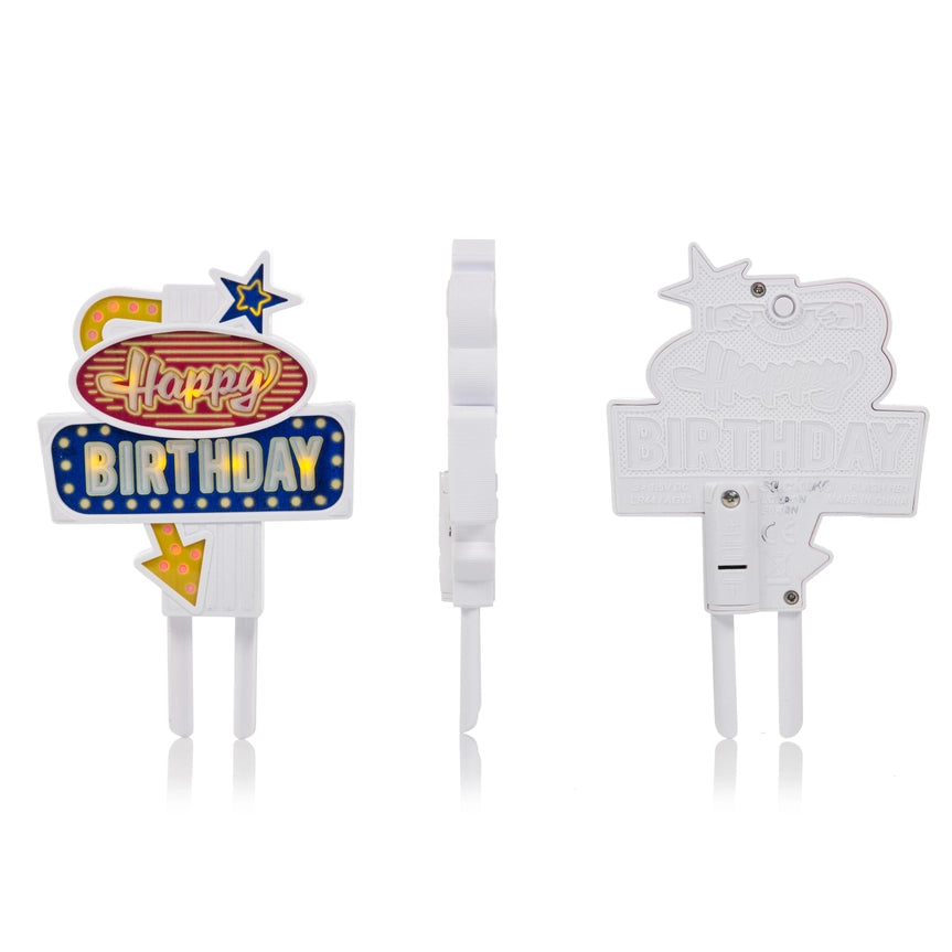 Flashing Birthday Cake Topper