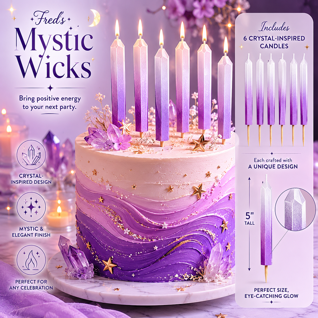 Mystic Wicks - Crystal Birthday Canles - Set of 6