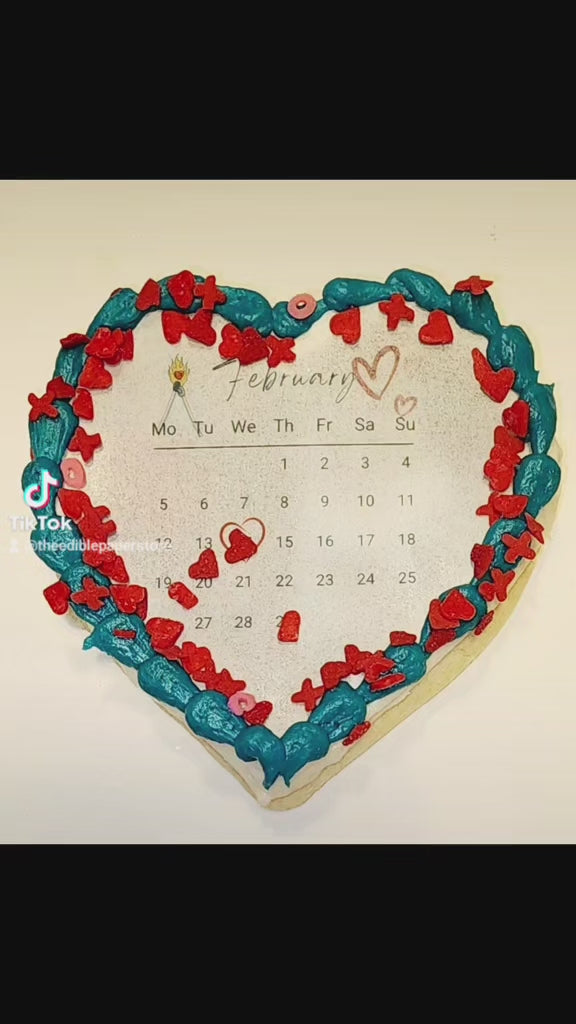 CALENDAR Sugar Sheet Image for Cakes UNCUT IMAGE Various Sizes